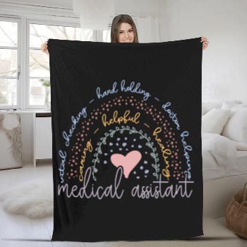 Discover Rainbow Medical Assistant Fleece Blankets