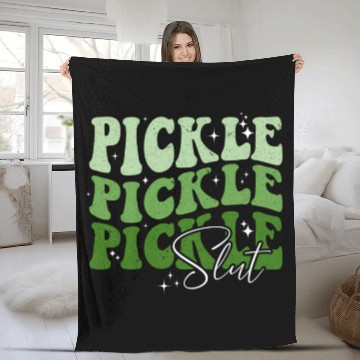 Discover Pickle Slut Pickle Slut Who Loves Pickles Apaprel Fleece Blankets