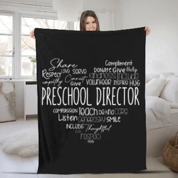 Discover Preschool Director Back To School Daycare Fleece Blankets