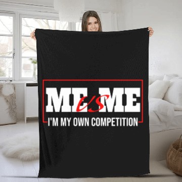 Discover Me Vs Me I'M My Own Competition Fleece Blankets