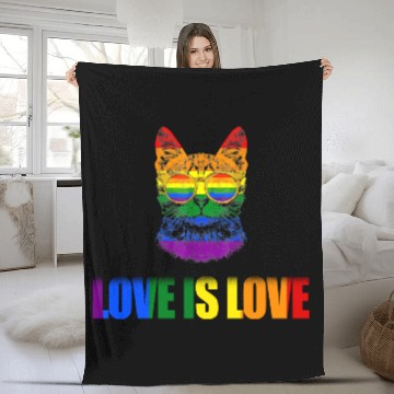 Discover love Is Love Gay Pride Fleece Blankets