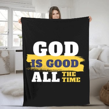 Discover God is good all the time Fleece Blankets