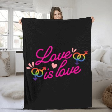 Discover Love is Love Fleece Blankets