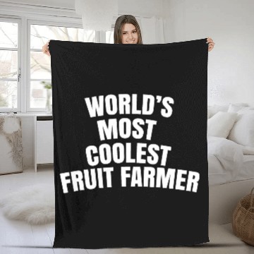 Discover World's most coolest fruit farmer Fleece Blankets