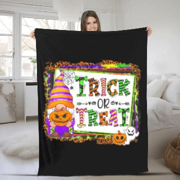 Discover Halloween Gnomes Witch Autumn Trick Or Treat Fleece Blankets
