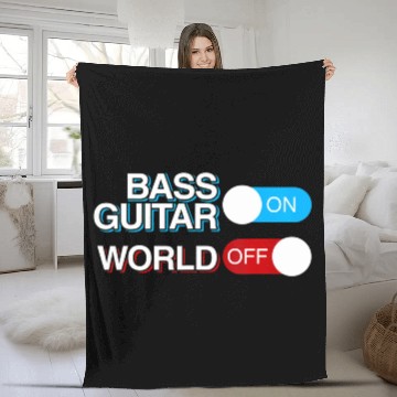 Discover Bass Guitar Fleece Blankets