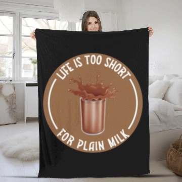 Discover I Love Chocolate Milk Lover Funny Chocolate Milk Fleece Blankets
