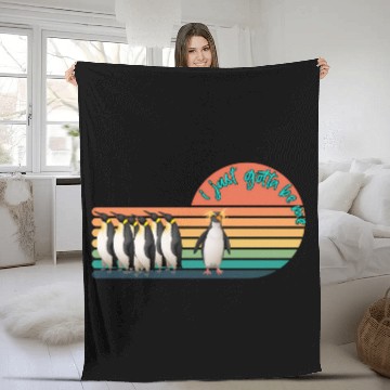 Discover I Just Really Gotta Be Me Penguin Fleece Blankets
