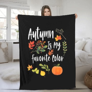 Discover Autumn Is My Favorite Color Fall Season Fleece Blankets