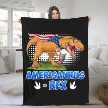 Discover Amerisaurus Rex America Party Independence Day Fleece Blankets