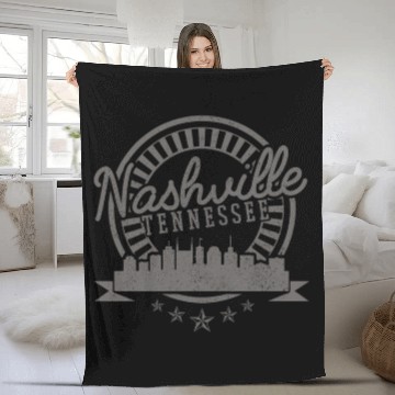 Discover hville - yline Cory Music City Fleece Blankets