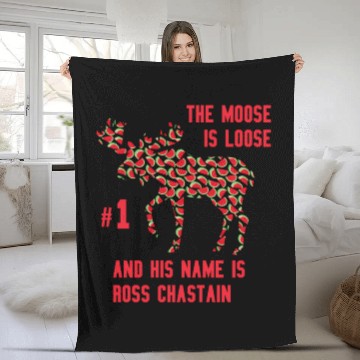 Discover Watermelon Moose Is Loose And His Name Is Ross Fleece Blankets