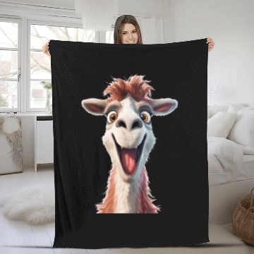 Discover Sweet Lama Landis Fleece Blankets