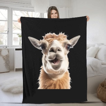 Discover Sweet Lama Leo Fleece Blankets