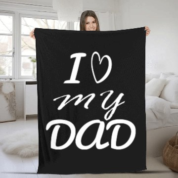 Discover i love my dad Fleece Blankets