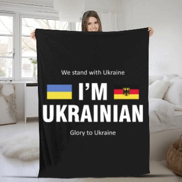 Discover The Germany - Ukraine. I am Ukrainian Fleece Blankets