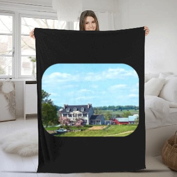 Discover Lancaster PA - Family Farm In Spring Fleece Blankets