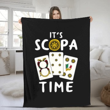 Discover Scopa Italian Card Game Scopa Player Fleece Blankets