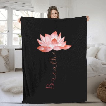 Discover Lotus Yoga Zen Meditation Namaste Fleece Blankets
