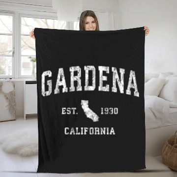 Discover Gardena California Ca Athletic Sports Fleece Blankets
