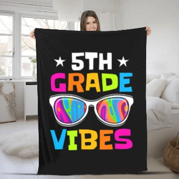 Discover 5th Grade Vibes Sunglasses Back To School Fleece Blankets