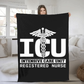 Discover Icu Registered Nurse Intensive Care Unit Rn Staff Fleece Blankets
