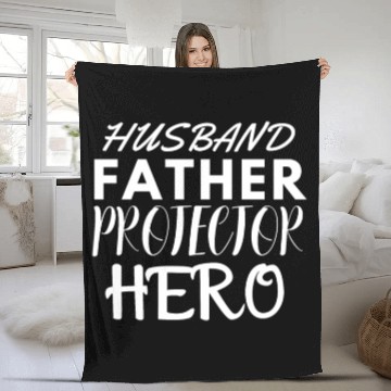 Discover HUSBAND FATHER PROTECTOR HERO Fleece Blankets