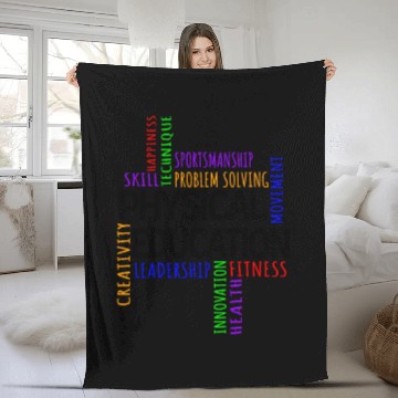 Discover Physical Education Pe Gym Teacher Sport Fleece Blankets