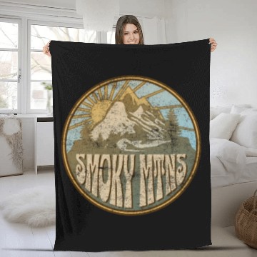 Discover Great Smoky Moains Nature Moains Hiking Fleece Blankets