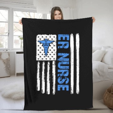 Discover Er Nurse Emergency Room Nurse Fleece Blankets