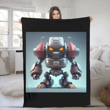 Discover Angry 3D Robot Fleece Blankets