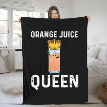 Discover Orange Juice Queen For Wo Fleece Blankets