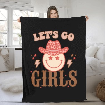 Discover Let'S Go Cowgirl Boot Cory Western Southern Fleece Blankets