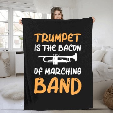 Discover Marching Band Trumpet Music Teacher Instrument Fleece Blankets