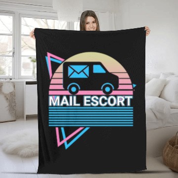 Discover Postal Service Postman Retro Fleece Blankets