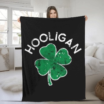 Discover Hooligan Squad Lucky C St Patrick'S Day Distress Fleece Blankets