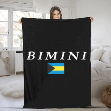 Discover Bimini National Flag Of The Bahamas Fleece Blankets