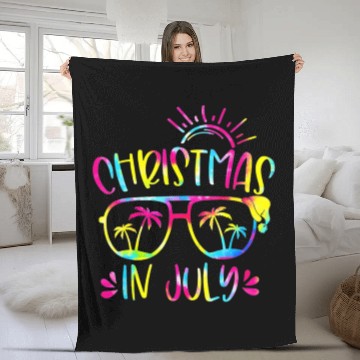Discover Christmas In July Hawaiian Summer Vacation 2023 Fleece Blankets