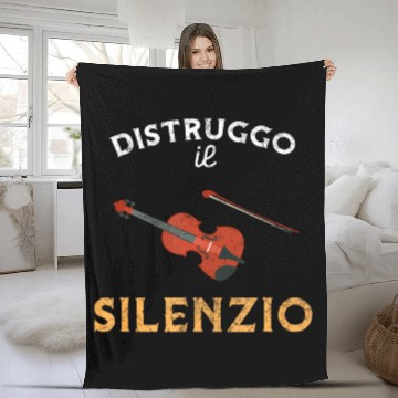 Discover Destroy Silence Violin Set Fleece Blankets