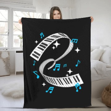 Discover Piano Player Product Piano Teacher Keyboard Notes Fleece Blankets