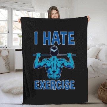 Discover I Hate Exercise 2 Fleece Blankets