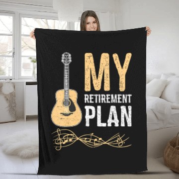 Discover My Retirement Plan Guitar Fleece Blankets