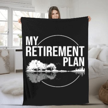 Discover My Retirement Plan (Guitar) Music Funny Fleece Blankets