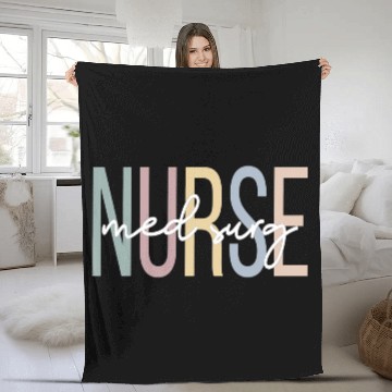 Discover Medical-Surgical Nursing Boho Med Surg Nurse Fleece Blankets