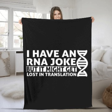 Discover Biology Rna Joke Lost Translation Microbiology Fleece Blankets