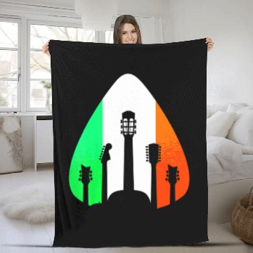 Discover Musician Irish Guitar Music Saint Patricks Day Fleece Blankets