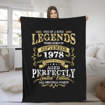 Discover Legend Born In September 1978 45Th Fleece Blankets 45 Years Ol