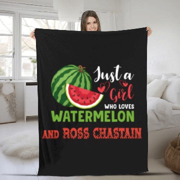 Discover Just A Who Loves Watermelon And Ross Chastain Fleece Blankets