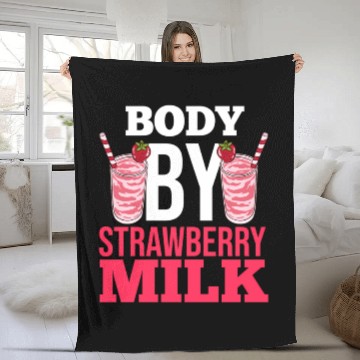 Discover Strawberry Milk Shake Korean Vegan Japanese Fleece Blankets