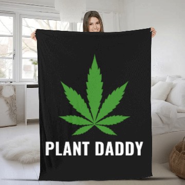 Discover Weed Local Grower Farmer Plant Daddy Cannabis Fleece Blankets